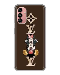 Чехол для Samsung Galaxy A04s с картинкой «LV и Микки Маус»