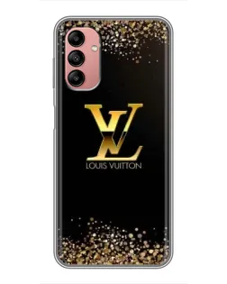 Чехол для Samsung Galaxy A04s с картинкой «LV — золотые искры»
