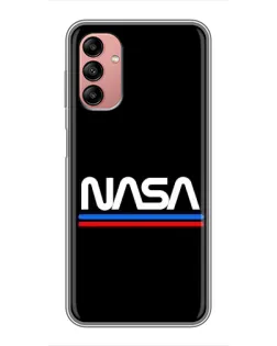 Чехол для Samsung Galaxy A04s с картинкой «NASA — классика Red Blue»