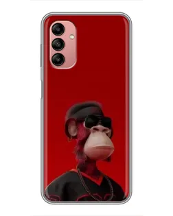Чехол для Samsung Galaxy A04s с картинкой «Bored Ape в красном»