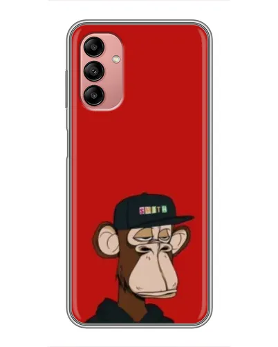 Чехол для Samsung Galaxy A04s с картинкой «Bored Ape — красный фон» Чехол для Samsung Galaxy A04s с картинкой «Bored Ape — красный фон»