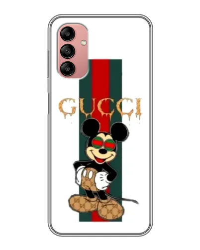 Чехол для Samsung Galaxy A04s с картинкой «Микки Маус Gucci — полосы»