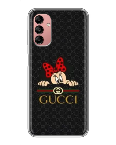 Чехол для Samsung Galaxy A04s с картинкой «Минни Маус Gucci — черный»