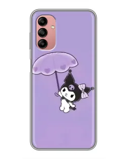 Чехол для Samsung Galaxy A04s с картинкой «Kuromi с зонтиком»