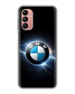 Чехол для Samsung Galaxy A04s с картинкой «BMW — неоновое сияние»