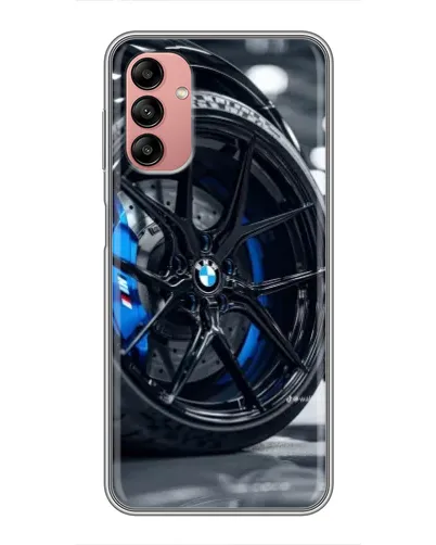 Чехол для Samsung Galaxy A04s с картинкой «Колесо BMW вблизи»