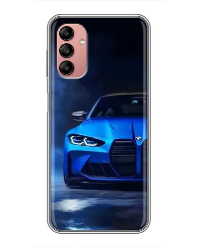 Чехол для Samsung Galaxy A04s с картинкой «Голубая BMW M4»