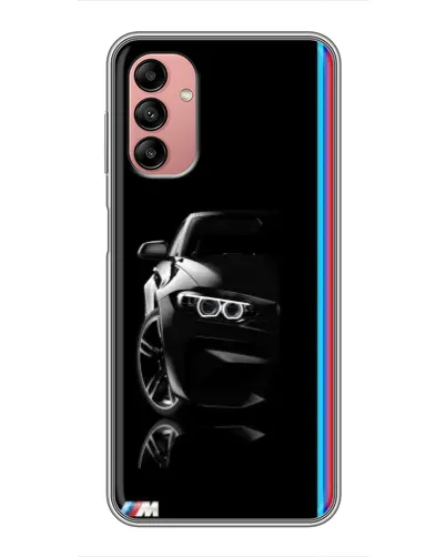 Чехол для Samsung Galaxy A04s с картинкой «Силуэт BMW в темноте»