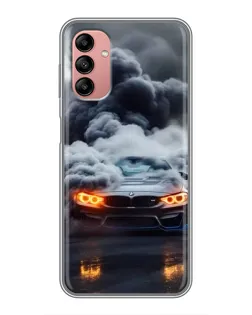 Чехол для Samsung Galaxy A04s с картинкой «BMW в дыму»