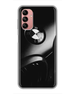 Чехол для Samsung Galaxy A04s с картинкой «Эмблема BMW — макро»