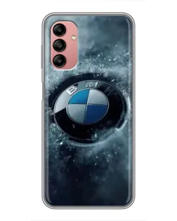 Чехол для Samsung Galaxy A04s с картинкой «Логотип BMW — лед»