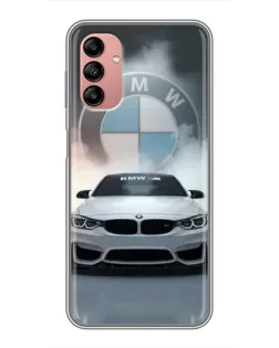 Чехол для Samsung Galaxy A04s с картинкой «BMW в белом дыму»