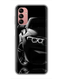 Чехол для Samsung Galaxy A04s с картинкой «Черная BMW — профиль»