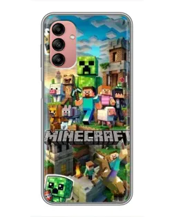 Чехол для Samsung Galaxy A04s с картинкой «Замок Minecraft»
