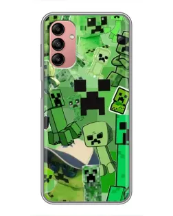 Чехол для Samsung Galaxy A04s с картинкой «Криперы Minecraft»
