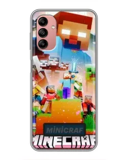 Чехол для Samsung Galaxy A04s с картинкой «Minecraft герои игры»