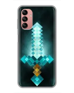 Чехол для Samsung Galaxy A04s с картинкой «Алмазный меч неон»