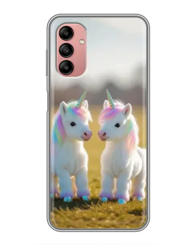 Чехол для Samsung Galaxy A04s с картинкой «Пара единорогов»