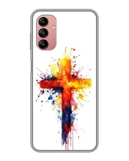 Чехол для Samsung Galaxy A04s с картинкой «Акварельный крест»
