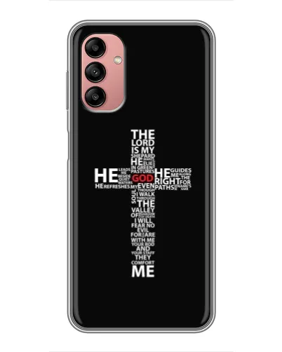 Чехол для Samsung Galaxy A04s с картинкой «Текстовый крест» Чехол для Samsung Galaxy A04s с картинкой «Текстовый крест»