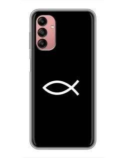 Чехол для Samsung Galaxy A04s с картинкой «Символ рыбы Jesus»