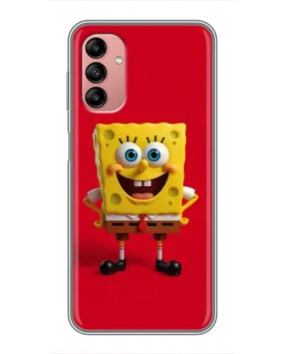 Чехол для Samsung Galaxy A04s с картинкой «Спанч Боб на красном»