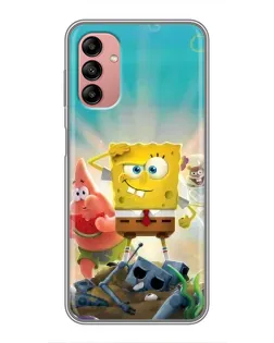 Чехол для Samsung Galaxy A04s с картинкой «Спанч Боб победитель»