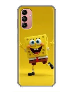 Чехол для Samsung Galaxy A04s с картинкой «Позитивный Губка Боб»