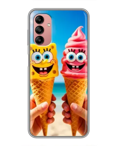 Чехол для Samsung Galaxy A04s с картинкой «Спанч Боб мороженое»