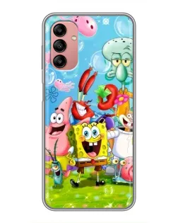 Чехол для Samsung Galaxy A04s с картинкой «Губка Боб и друзья»