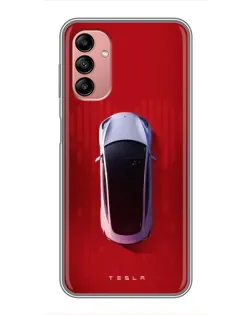 Чехол для Samsung Galaxy A04s с картинкой «Tesla Top View»