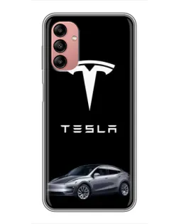 Чехол для Samsung Galaxy A04s с картинкой «Tesla Model Y»