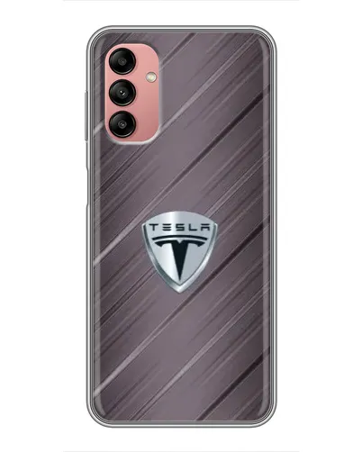 Чехол для Samsung Galaxy A04s с картинкой «Металлическая текстура Tesla»