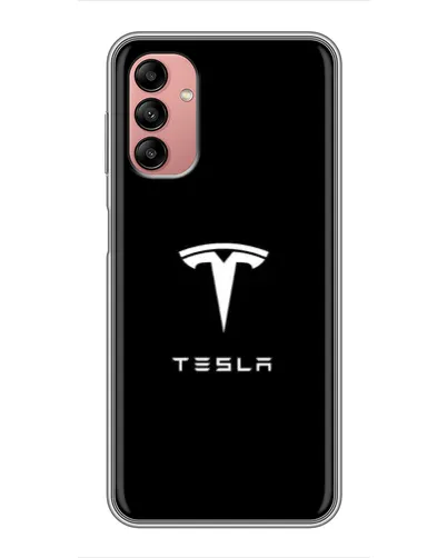 Чехол для Samsung Galaxy A04s с картинкой «Tesla White Logo»