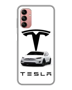 Чехол для Samsung Galaxy A04s с картинкой «Tesla White Style»
