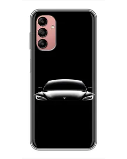 Чехол для Samsung Galaxy A04s с картинкой «Фары Tesla Night»