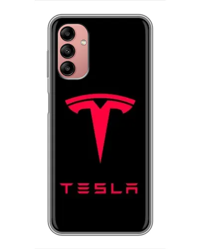 Чехол для Samsung Galaxy A04s с картинкой «Tesla Red Logo»