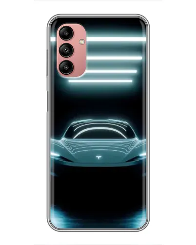 Чехол для Samsung Galaxy A04s с картинкой «Tesla в неоне»