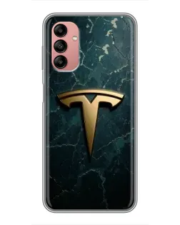 Чехол для Samsung Galaxy A04s с картинкой «Мраморная Tesla Gold»