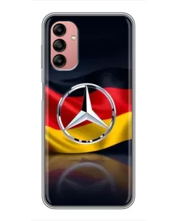 Чехол для Samsung Galaxy A04s с картинкой «Mercedes — флаг Германии»