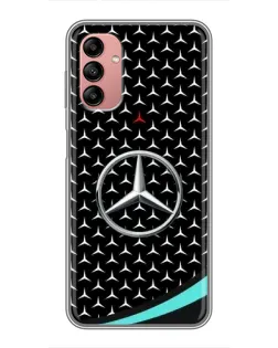 Чехол для Samsung Galaxy A04s с картинкой «Mercedes — бирюзовый акцент»