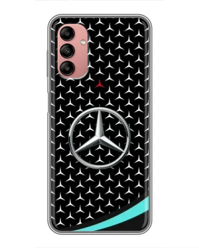 Чехол для Samsung Galaxy A04s с картинкой «Mercedes — бирюзовый акцент»