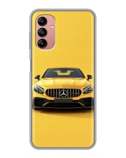 Чехол для Samsung Galaxy A04s с картинкой «Желтый Mercedes GT»