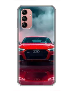 Чехол для Samsung Galaxy A04s с картинкой «Audi RS — красный стиль»