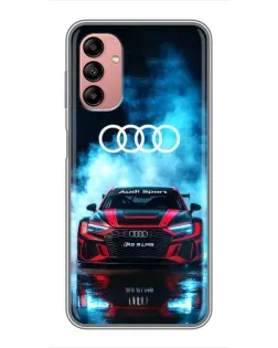 Чехол для Samsung Galaxy A04s с картинкой «Audi Sport — неон»