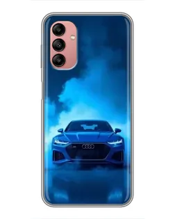 Чехол для Samsung Galaxy A04s с картинкой «Audi — голубая энергия»