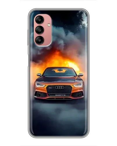 Чехол для Samsung Galaxy A04s с картинкой «Audi в огненном дыму» Чехол для Samsung Galaxy A04s с картинкой «Audi в огненном дыму»
