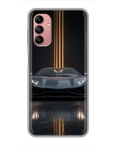 Чехол для Samsung Galaxy A04s с картинкой «Lamborghini золотые линии»