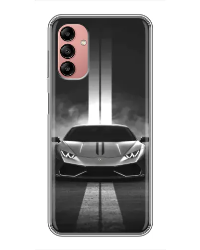 Чехол для Samsung Galaxy A04s с картинкой «Lamborghini симметрия дорог»