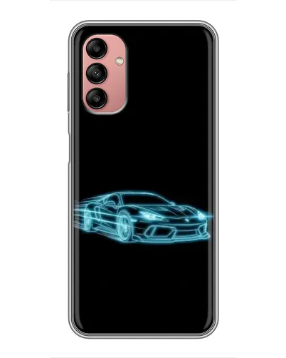 Чехол для Samsung Galaxy A04s с картинкой «Неоновый контур Lamborghini»
